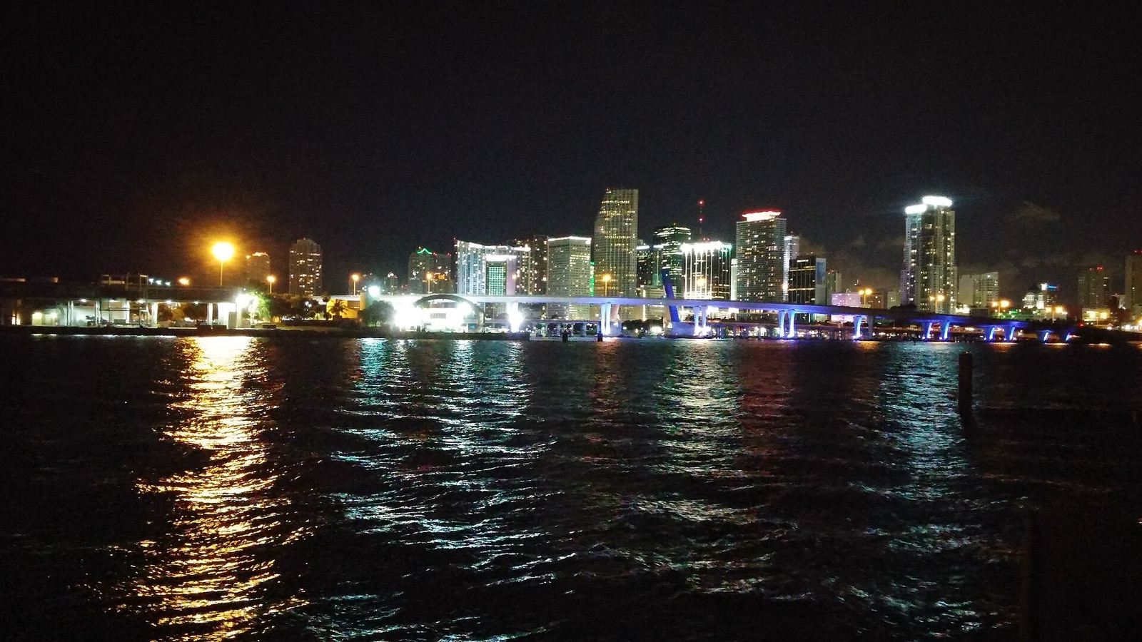 Miami skyline at night
