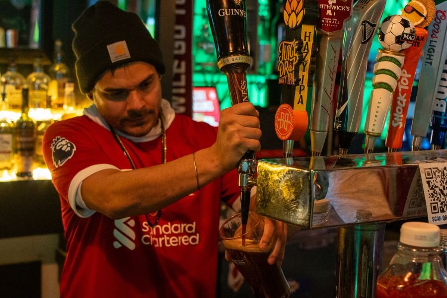 Behind the bar at Celtic on Market